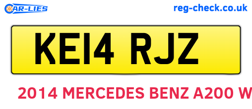 KE14RJZ are the vehicle registration plates.