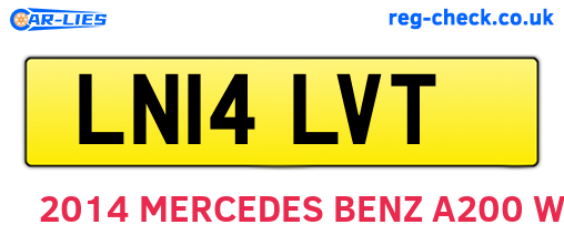 LN14LVT are the vehicle registration plates.
