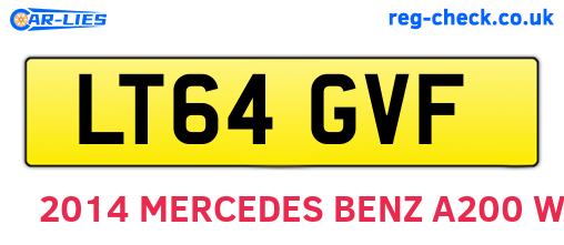 LT64GVF are the vehicle registration plates.