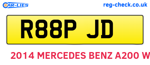 R88PJD are the vehicle registration plates.