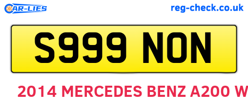 S999NON are the vehicle registration plates.