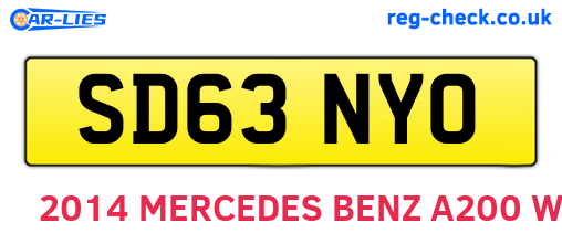 SD63NYO are the vehicle registration plates.