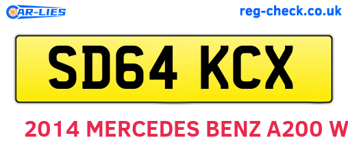SD64KCX are the vehicle registration plates.
