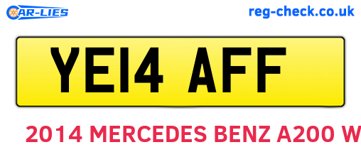 YE14AFF are the vehicle registration plates.