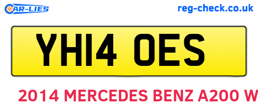 YH14OES are the vehicle registration plates.