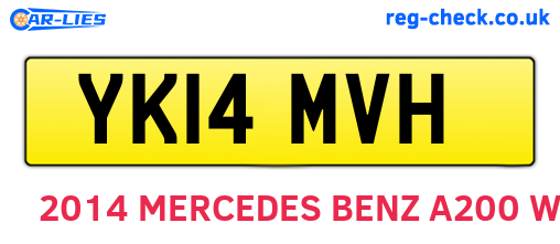 YK14MVH are the vehicle registration plates.