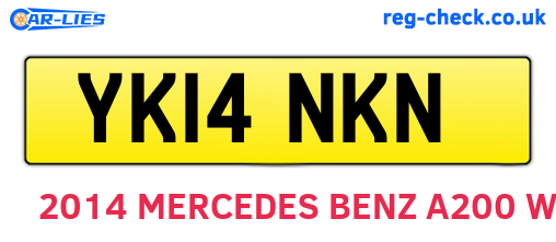 YK14NKN are the vehicle registration plates.