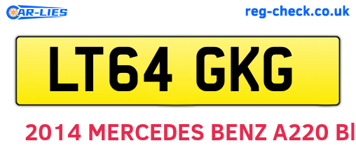 LT64GKG are the vehicle registration plates.