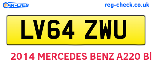 LV64ZWU are the vehicle registration plates.