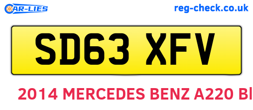 SD63XFV are the vehicle registration plates.