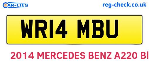 WR14MBU are the vehicle registration plates.