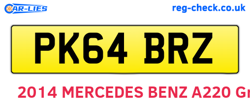 PK64BRZ are the vehicle registration plates.