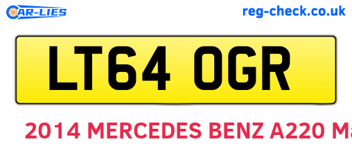 LT64OGR are the vehicle registration plates.