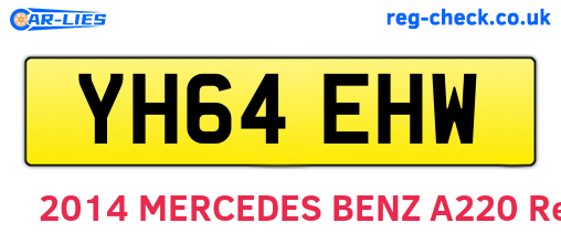 YH64EHW are the vehicle registration plates.