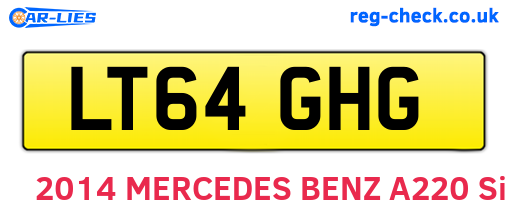 LT64GHG are the vehicle registration plates.