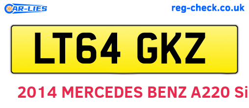 LT64GKZ are the vehicle registration plates.