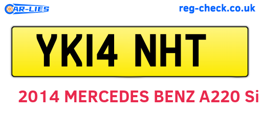 YK14NHT are the vehicle registration plates.
