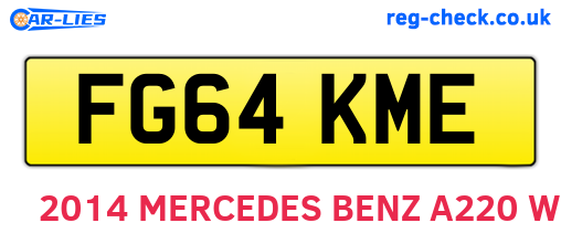 FG64KME are the vehicle registration plates.