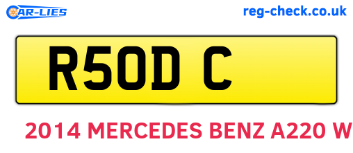R5ODC are the vehicle registration plates.