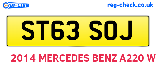 ST63SOJ are the vehicle registration plates.