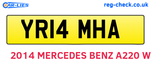 YR14MHA are the vehicle registration plates.