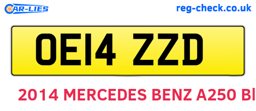 OE14ZZD are the vehicle registration plates.