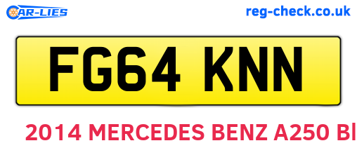FG64KNN are the vehicle registration plates.