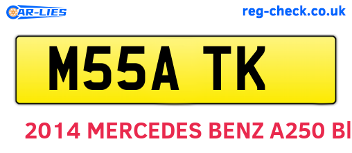 M55ATK are the vehicle registration plates.