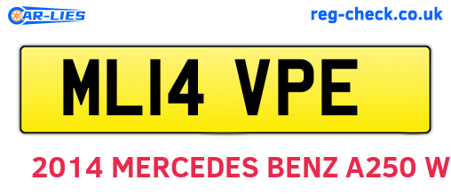 ML14VPE are the vehicle registration plates.