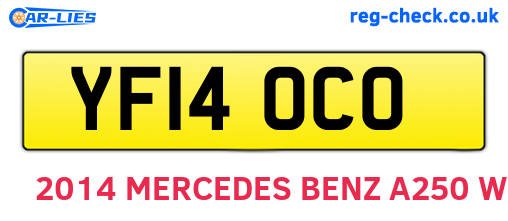 YF14OCO are the vehicle registration plates.