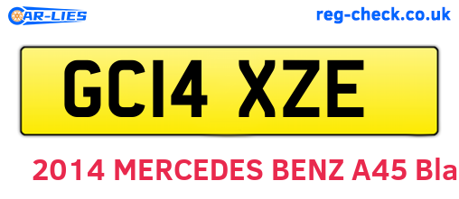 GC14XZE are the vehicle registration plates.
