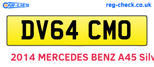 DV64CMO are the vehicle registration plates.