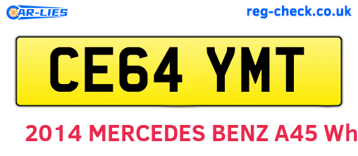 CE64YMT are the vehicle registration plates.