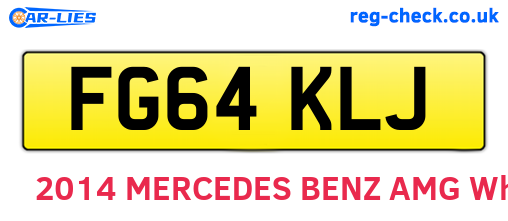 FG64KLJ are the vehicle registration plates.