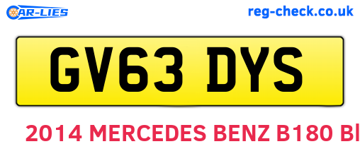 GV63DYS are the vehicle registration plates.