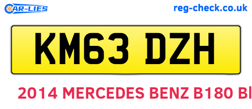 KM63DZH are the vehicle registration plates.