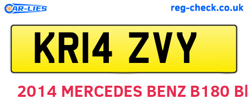 KR14ZVY are the vehicle registration plates.