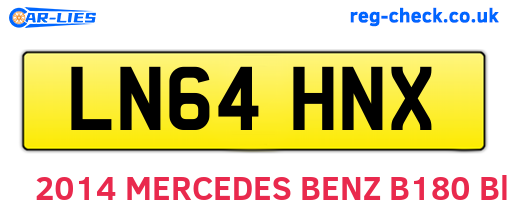 LN64HNX are the vehicle registration plates.