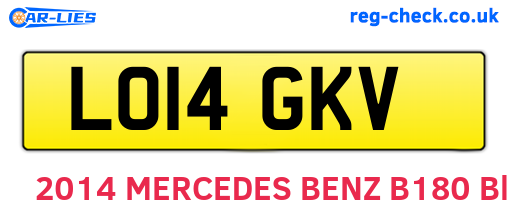 LO14GKV are the vehicle registration plates.