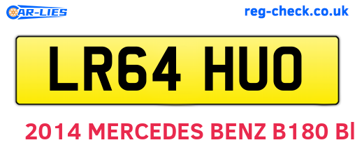 LR64HUO are the vehicle registration plates.
