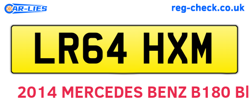 LR64HXM are the vehicle registration plates.