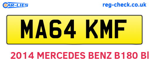 MA64KMF are the vehicle registration plates.