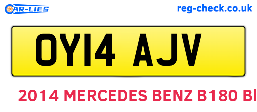 OY14AJV are the vehicle registration plates.