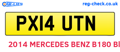 PX14UTN are the vehicle registration plates.
