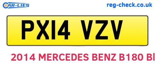 PX14VZV are the vehicle registration plates.