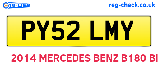 PY52LMY are the vehicle registration plates.