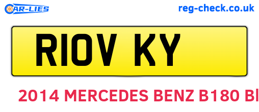 R10VKY are the vehicle registration plates.