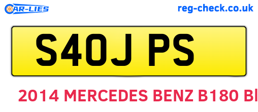 S40JPS are the vehicle registration plates.