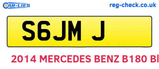 S6JMJ are the vehicle registration plates.