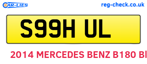 S99HUL are the vehicle registration plates.